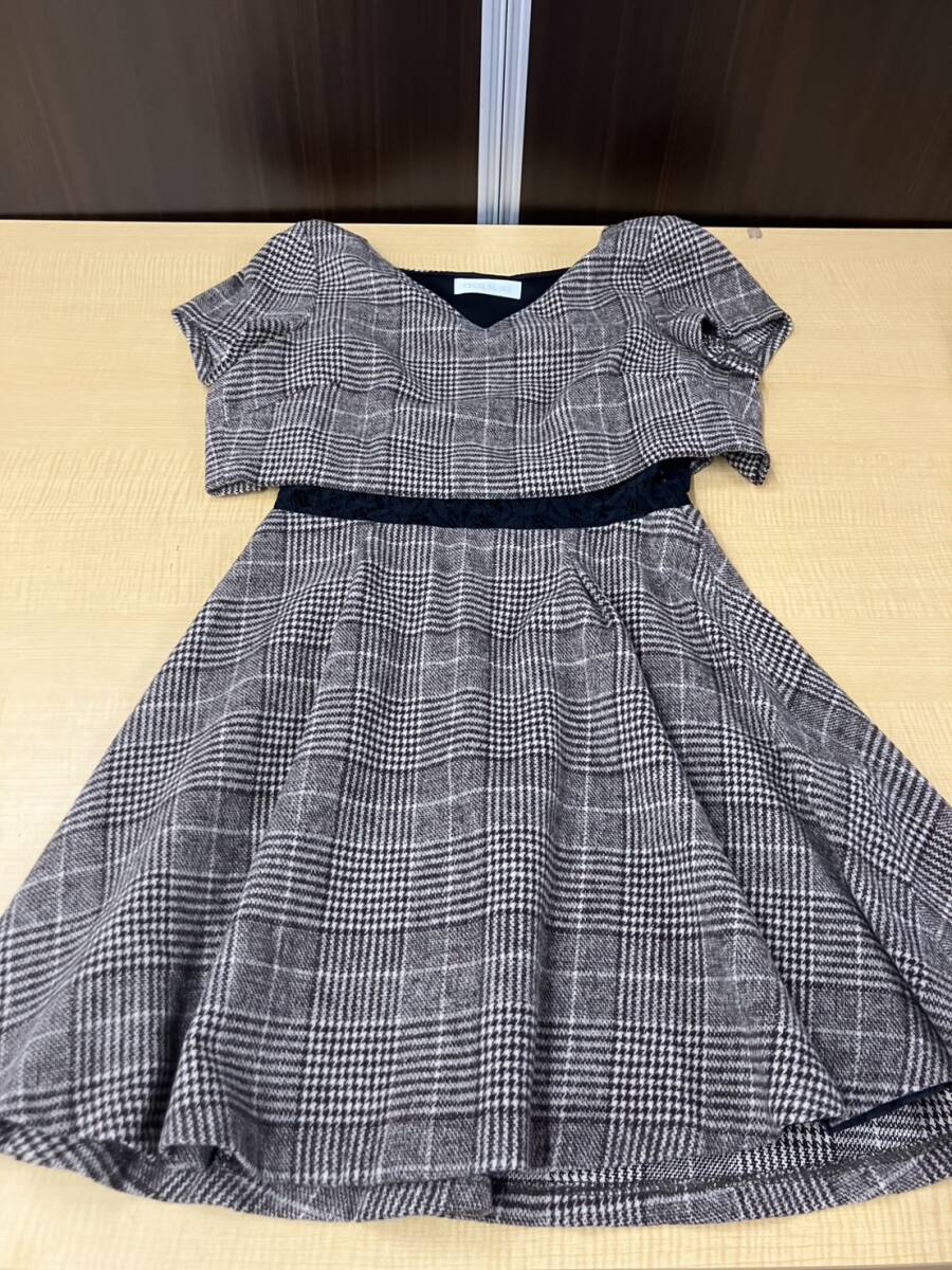 jd12d157 セシル ワンピース チェック ブラウン レース かわいい セシルマクビー拍卖