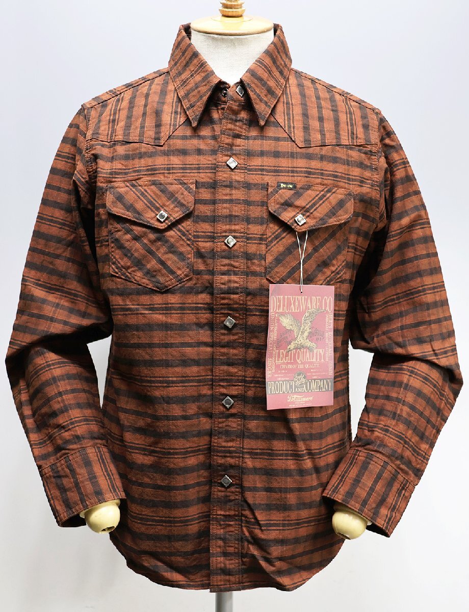 Deluxeware (デラックスウエア) Lot 7618...RED WEST / レッドウエスト ウエスターナー 未使用品 RED size L / ウエスタンシャツ拍卖