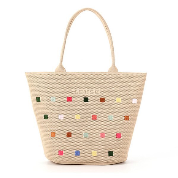 ドット柄 レディース ニットトートバッグ 可愛い ニットバッグ 編みバッグ レディース ニットトートバッグ カジュアル A4 14インチPC拍卖