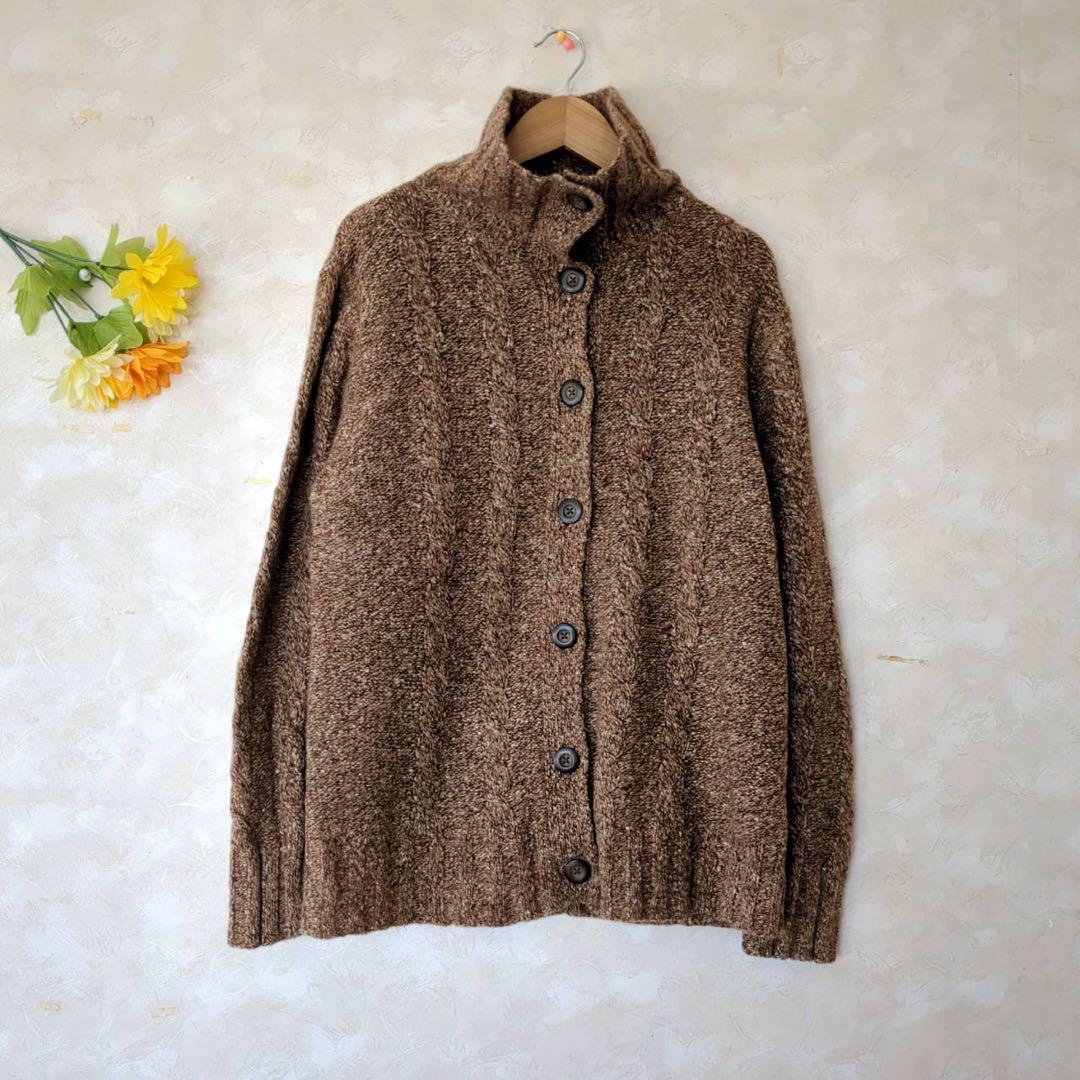 美品【L】iY-G ai:wai grace カーディガン ウール混アンゴラ混拍卖