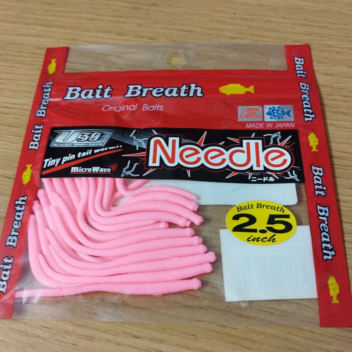Bait Breath (ベイトブレス)未使用品 ワーム ルアー U30 ニードル2.5#129バブルガムピンク拍卖