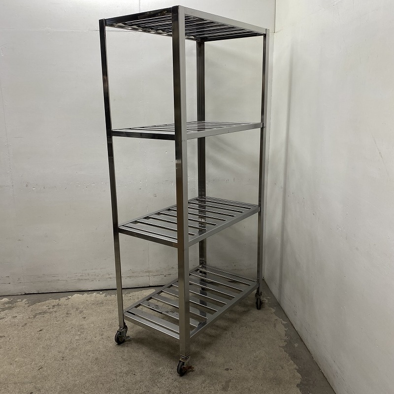 ★DL1602 | ラック キャスター付 ステンレス W850×D500×H1775mm 中古 業務用拍卖
