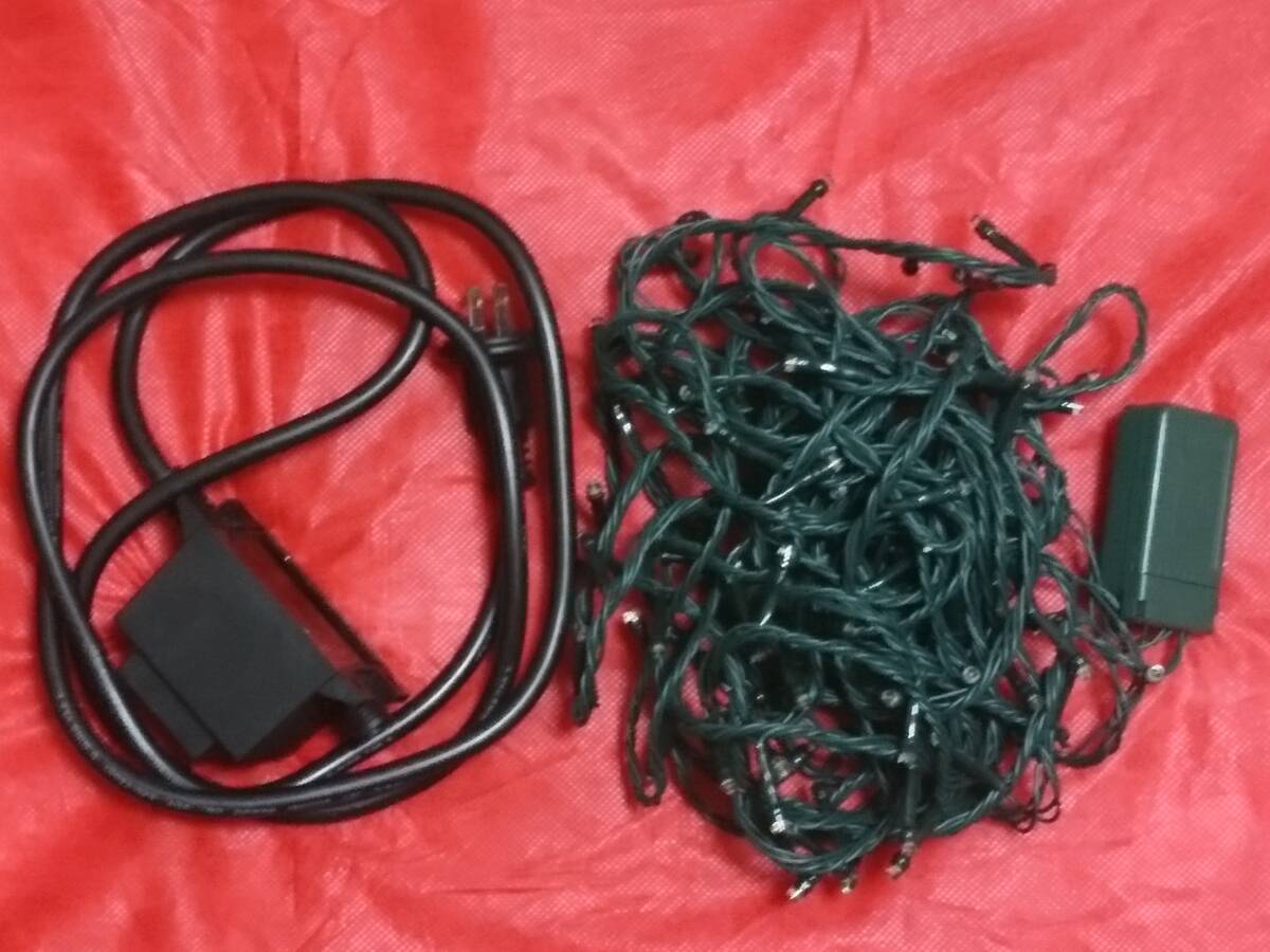 NITORI ニトリ クリスマス LEDライト ブルーホワイト 100球 防滴アダプター 防滴コントローラー 動作確認済 ストレートライト拍卖