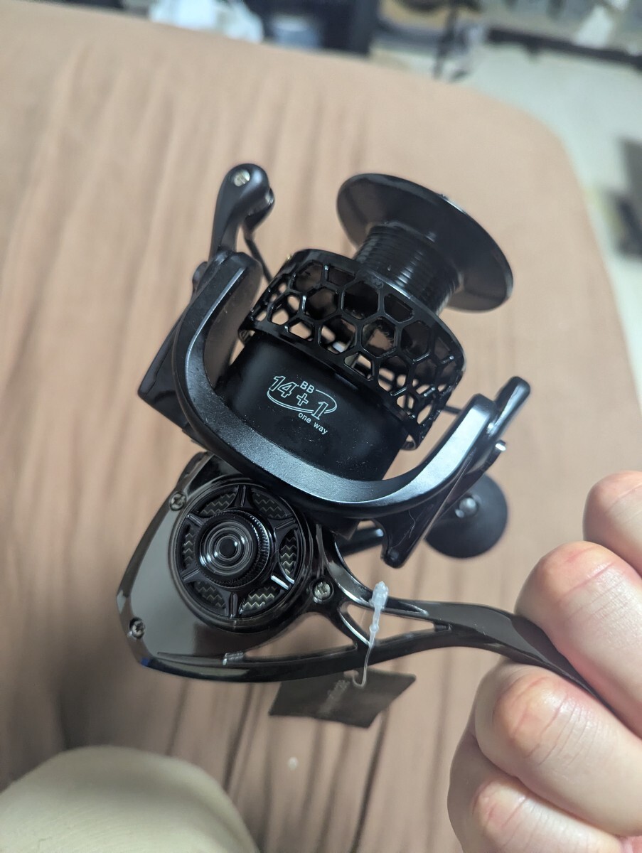 新品 PG パワーギア スピニングリール 7000 6000 8000 10000 14 ベアリング ジギング キャスティング 入門 ブラック ショア 拍卖