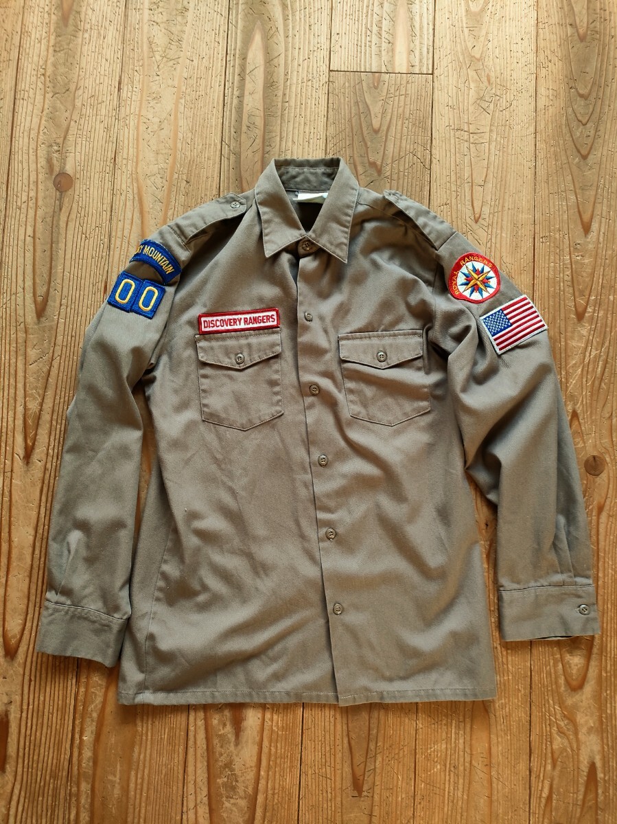 【送料☆600円】ロイヤル・レンジャーズ ROYAL RANGERS 制服 USA DISCOVERY RANGERS ボーイスカウト シャツ ワークシャツ Mサイズ相当拍卖