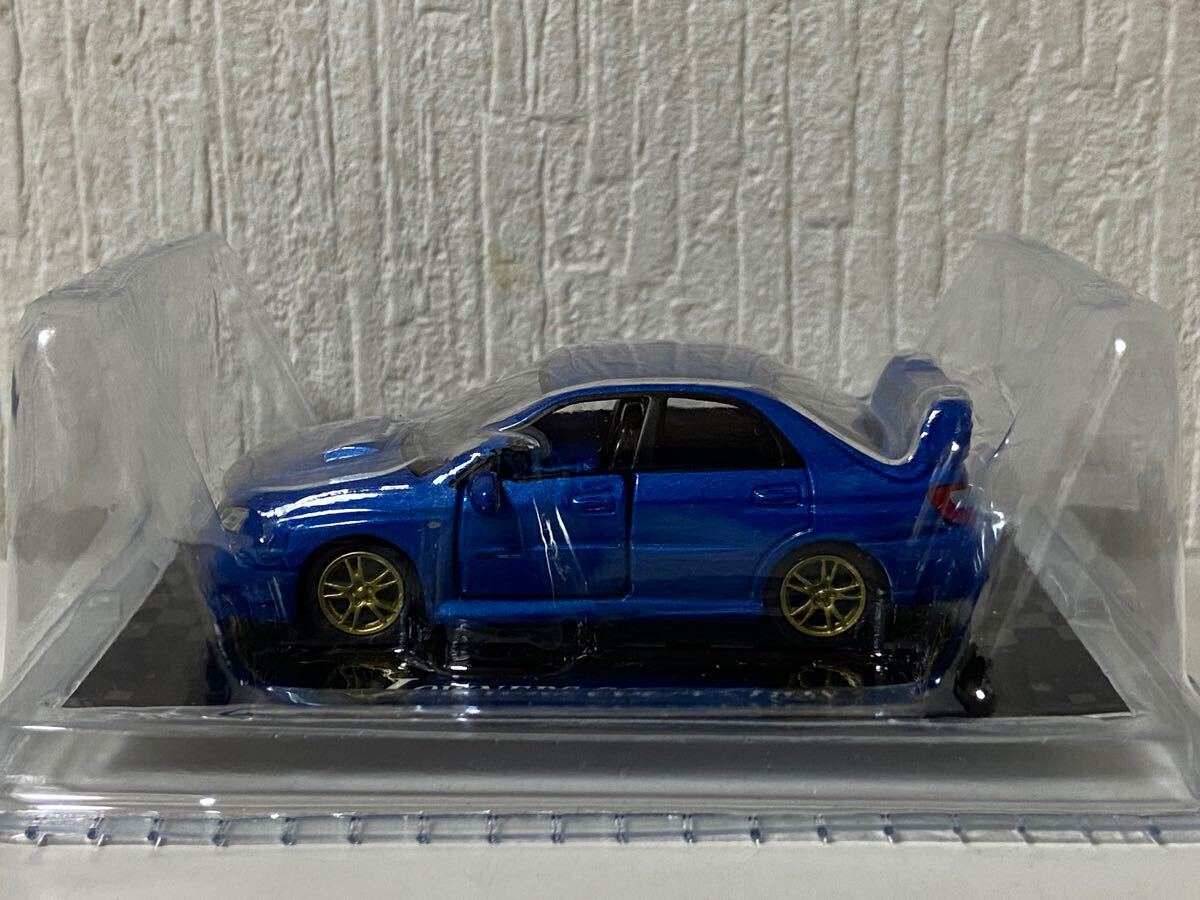 コナミ 1/59 国産車名鑑 004 スバル インプレッサ SUBARU IMPREZA KONAMI 約1/64 ブルー拍卖