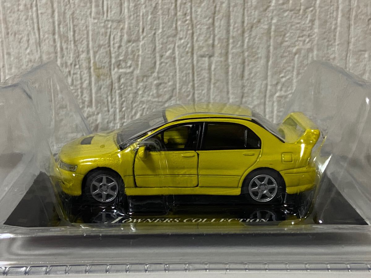 コナミ 1/60 国産車名鑑 006 三菱 ランサーエボリューション8 MITSUBISHI LANCER EVOLUTIONⅧ KONAMI 約1/64 イエロー拍卖