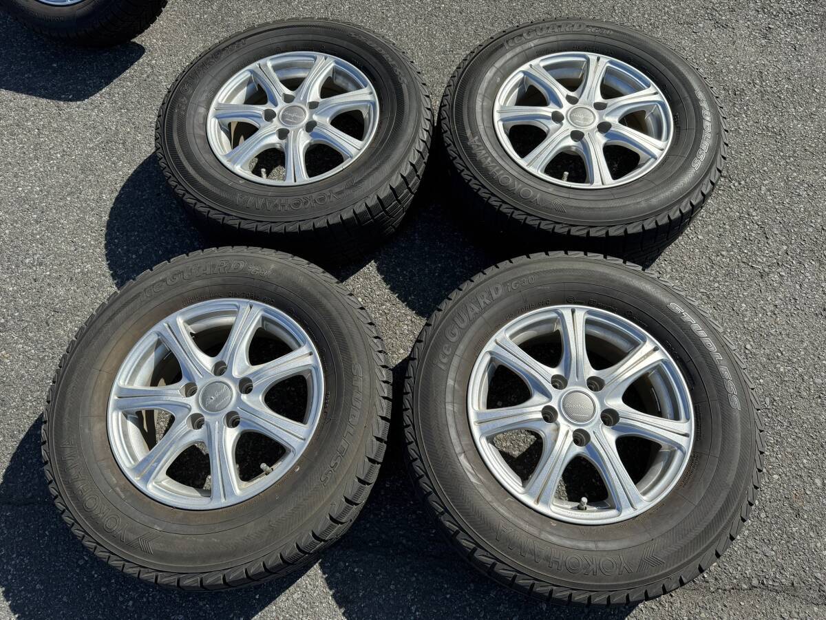 スタッドレス タイヤアルミセット 4本 YOKOHAMA 215/70R15 15インチ PCD114.3 +38 6J 5穴 エクストレイル グランビア等 【TA-10】拍卖