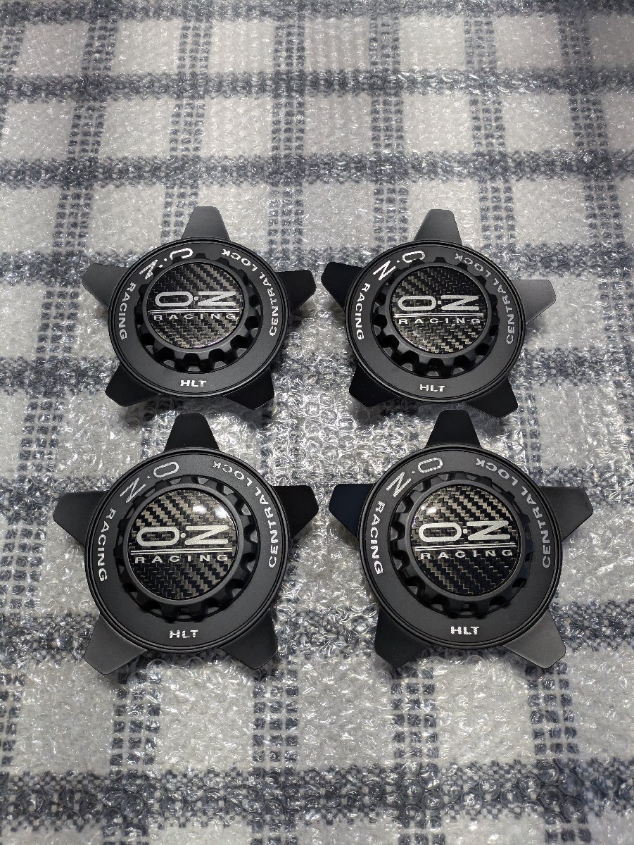 OZレーシング純正 ホイール センターキャップ ブラック ブラックリング FormularHLT用 4個セット 外径約107mm 正規輸入品 新品拍卖