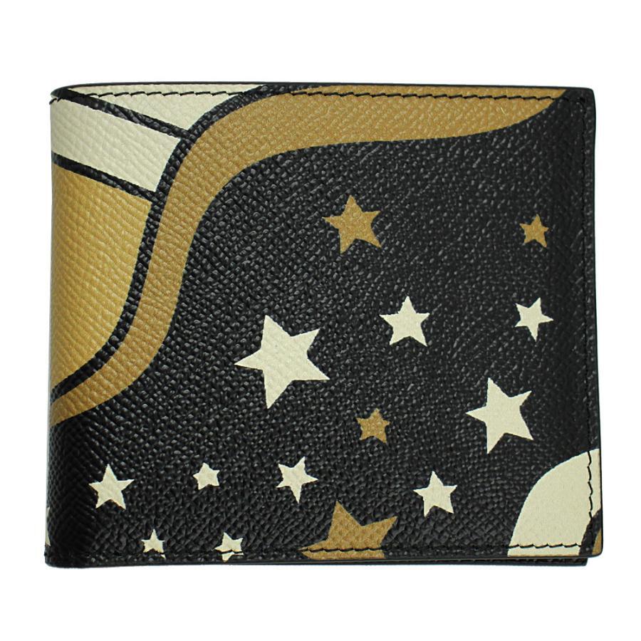 ドルチェ&ガッバーナ DOLCE&GABBANA 二つ折り札入れ スターモチーフ ステラ コメット レザー ブラック/マルチ BP1321 AK443 HN37C拍卖