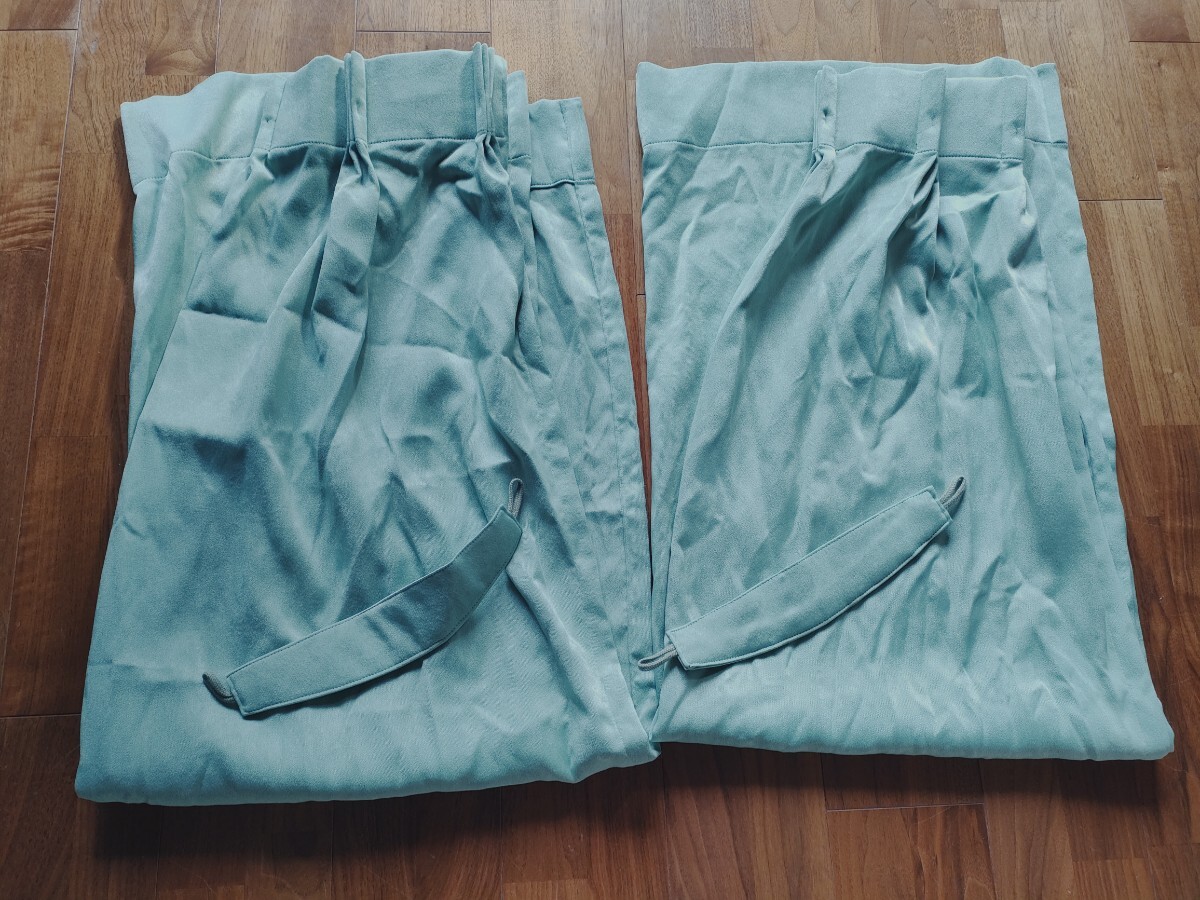 シンコール ドレープカーテン グリーン 37×141センチ拍卖