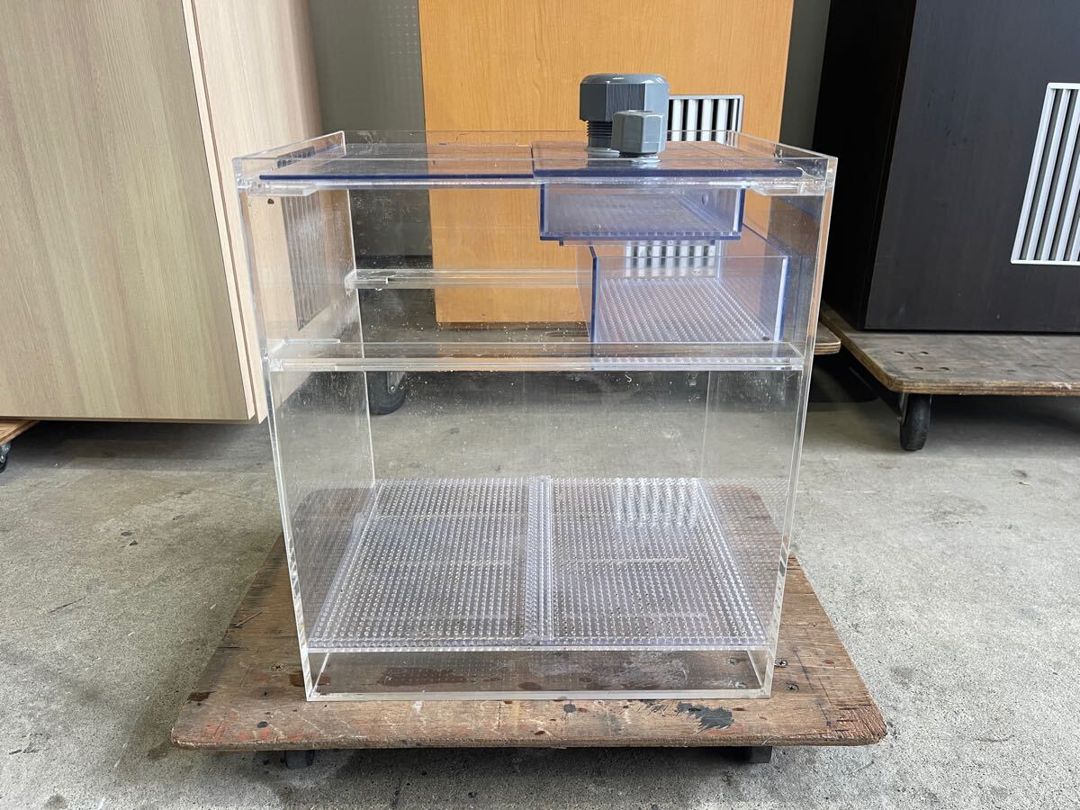 中古濾過槽(アクリル製) 400×320×450H 5mm ソケットTS16 ①拍卖