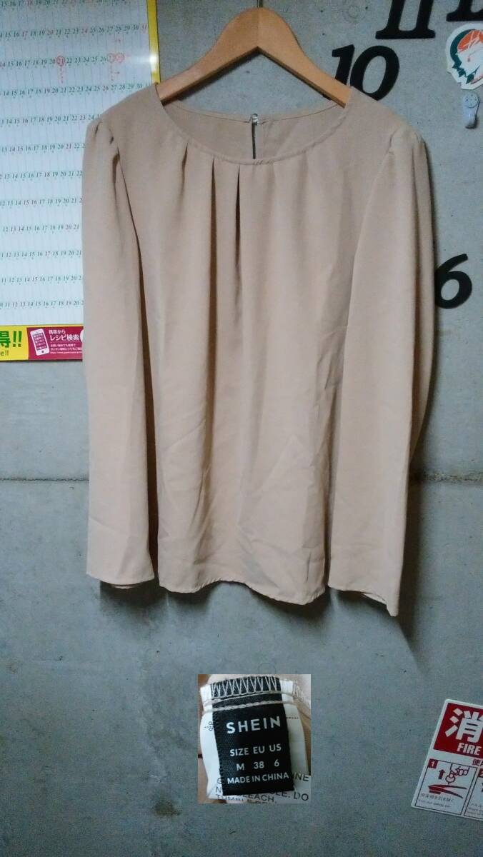 SHEIN 長袖カットソー M ベージュ シーイン拍卖