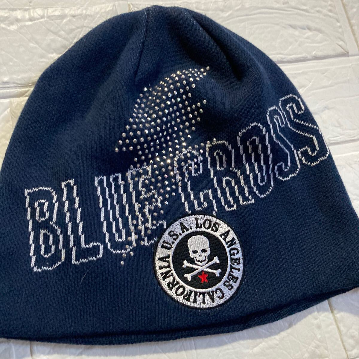 新品タグ無し ブルークロス ニット帽 ニット帽 ジュニア 拍卖