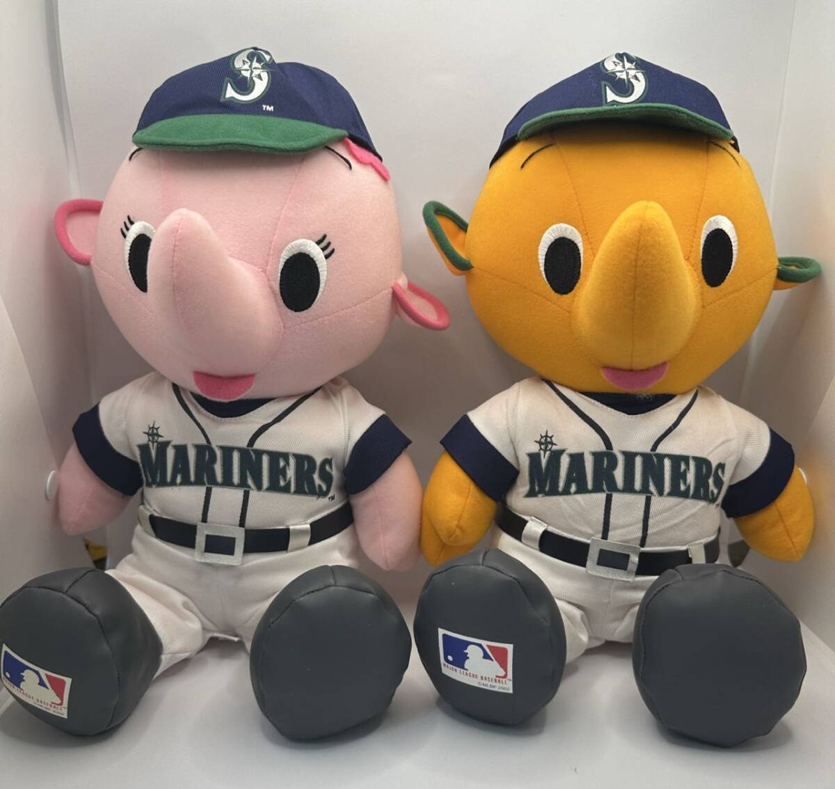 中古 サトちゃんサトコちゃんぬいぐるみ マリナーズ 2個セット拍卖