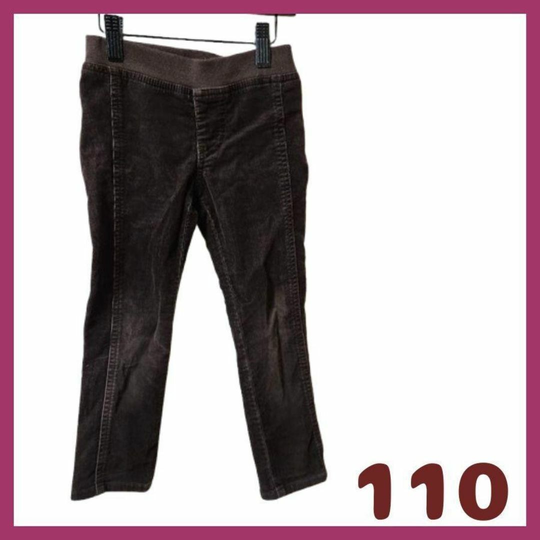 キッズ 110サイズ ユニクロ ボトムス 長ズボン コールテン生地 ブラウン拍卖