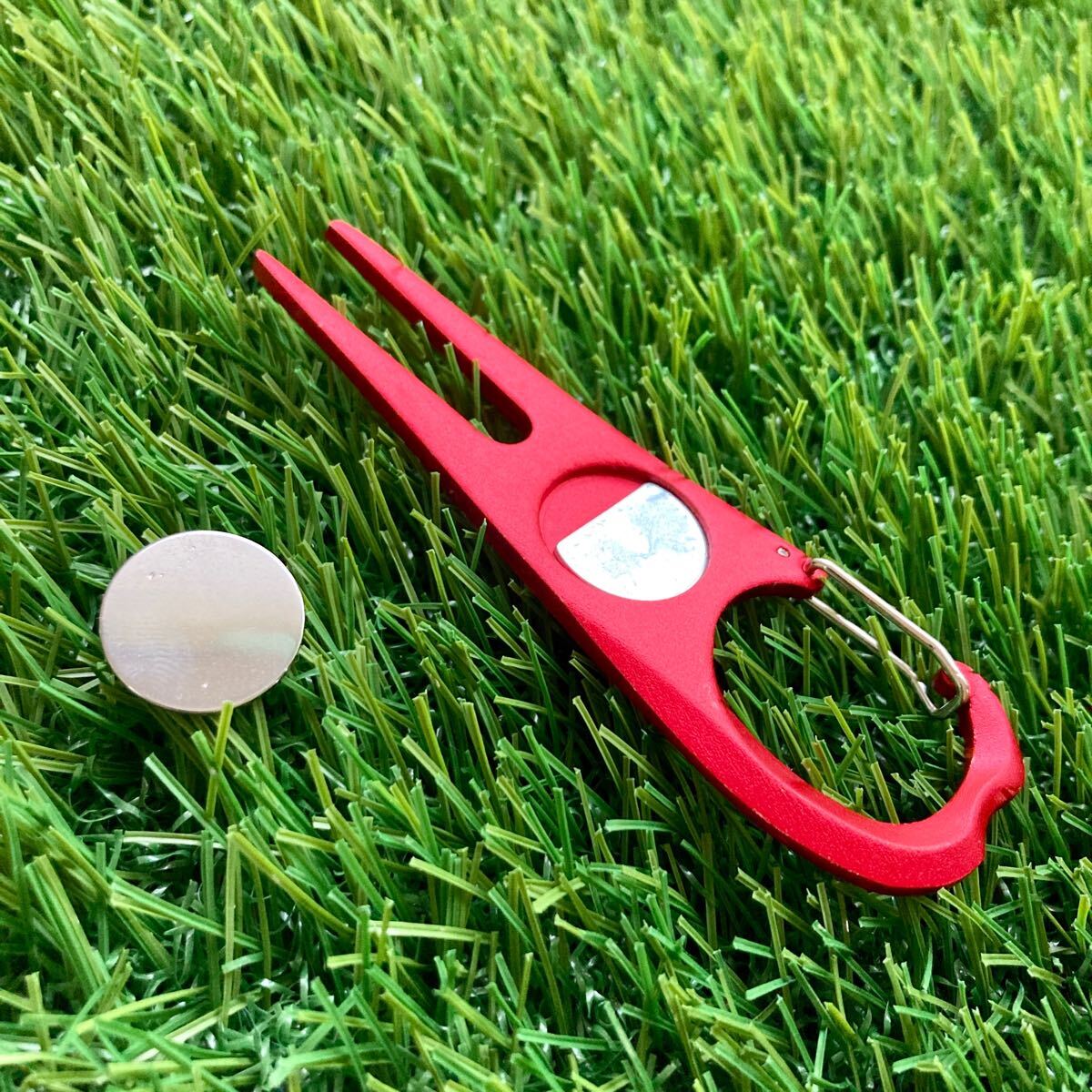 グリーンフォーク レッド マーカー&カラビナフック付拍卖