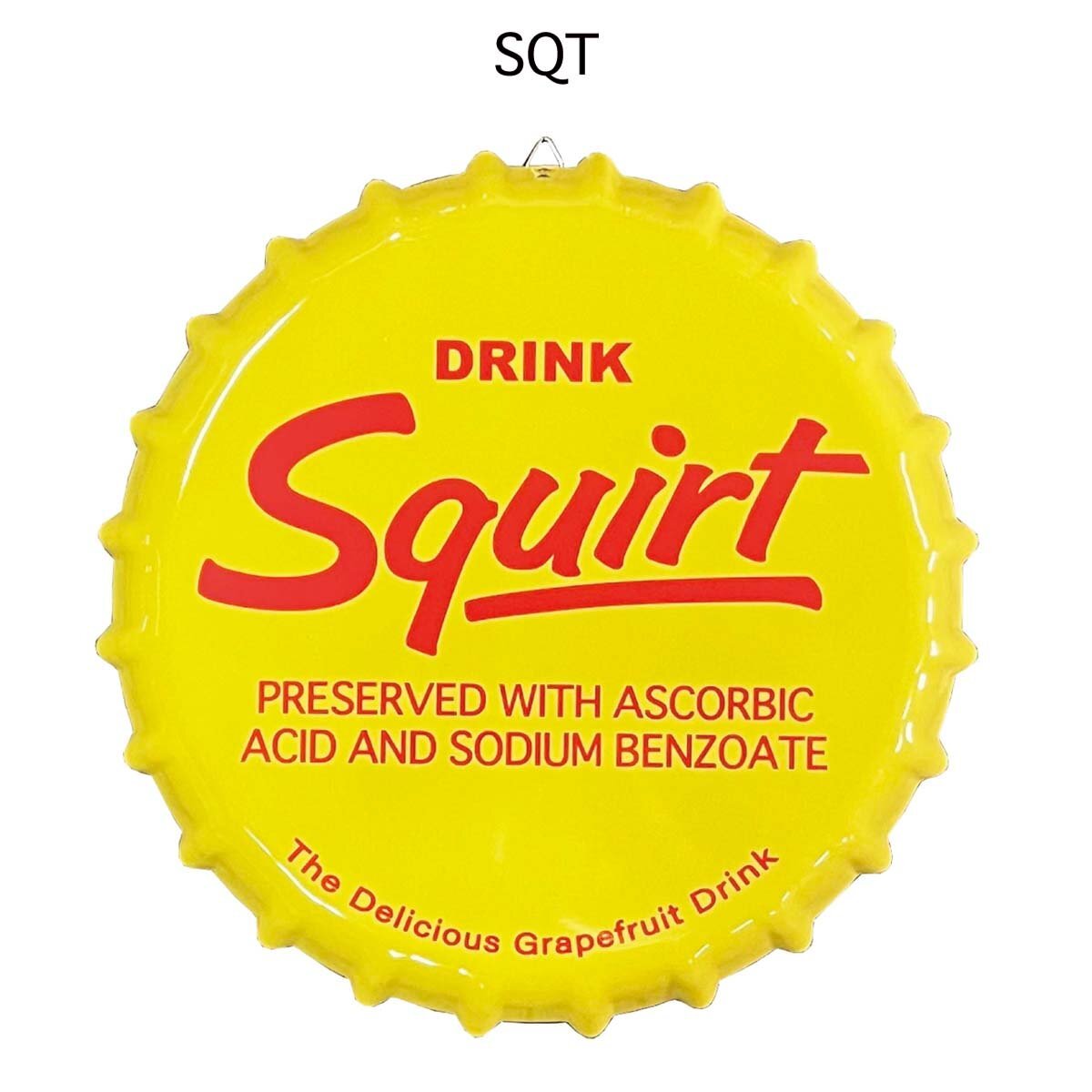 【Squirt・スクアート】※《ボトルキャップサイン・スチール製》 アメリカン雑貨 メタルサイン ブリキ看板 64拍卖
