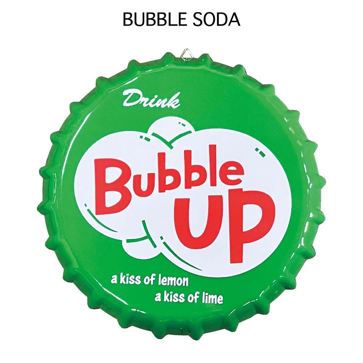 【Bubble UP・バブルアップ】※《ボトルキャップサイン・スチール製》 アメリカン雑貨 メタルサイン ブリキ看板 63拍卖