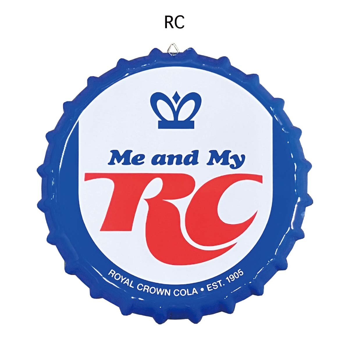 【Me and My RC】※《ボトルキャップサイン・スチール製》 RC COLA アメリカン雑貨 メタルサイン ブリキ看板 62拍卖