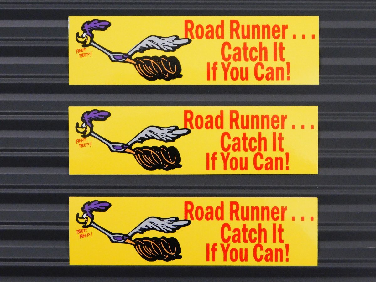 ◆送料\110◆【Road Runner・ロードランナー】※《レーシングステッカー/3枚セット》 (品番ms48) アメリカン雑貨 ガレージ拍卖