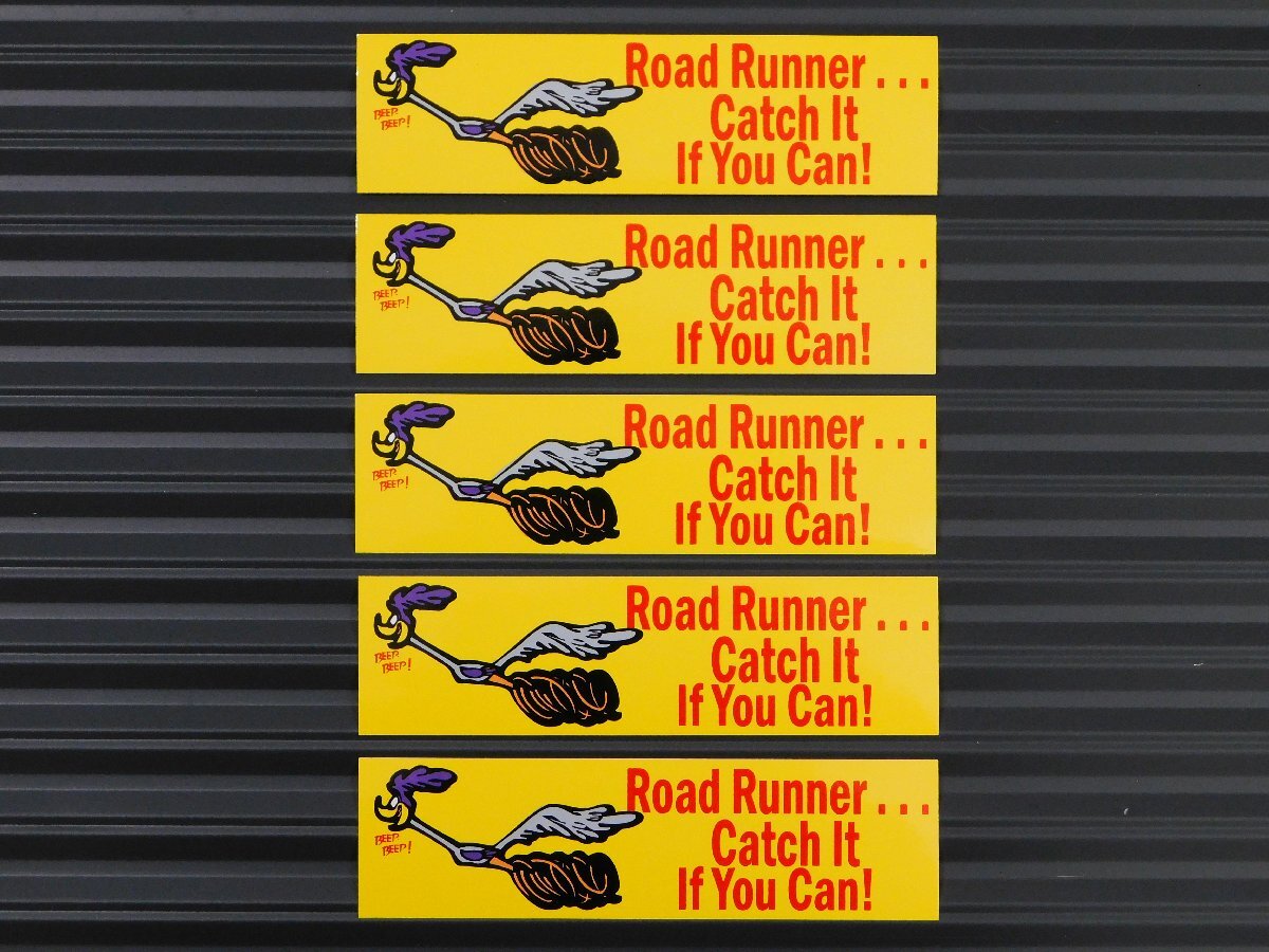 ◆送料\110◆【Road Runner・ロードランナー】※《レーシングステッカー/5枚セット》 (品番ms48) アメリカン雑貨 ガレージ拍卖