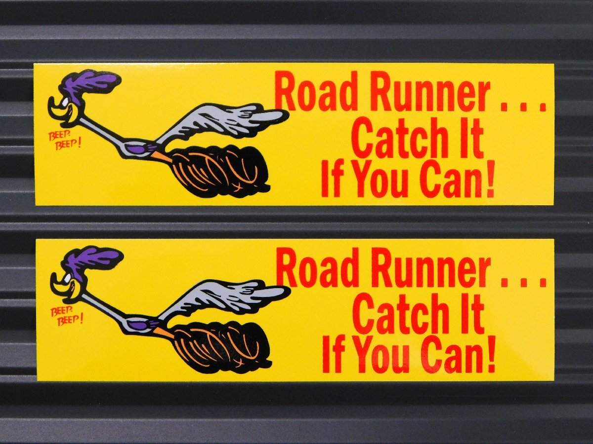◆送料\110◆【Road Runner・ロードランナー】※《レーシングステッカー/2枚セット》 (品番ms48) アメリカン雑貨 ガレージ拍卖