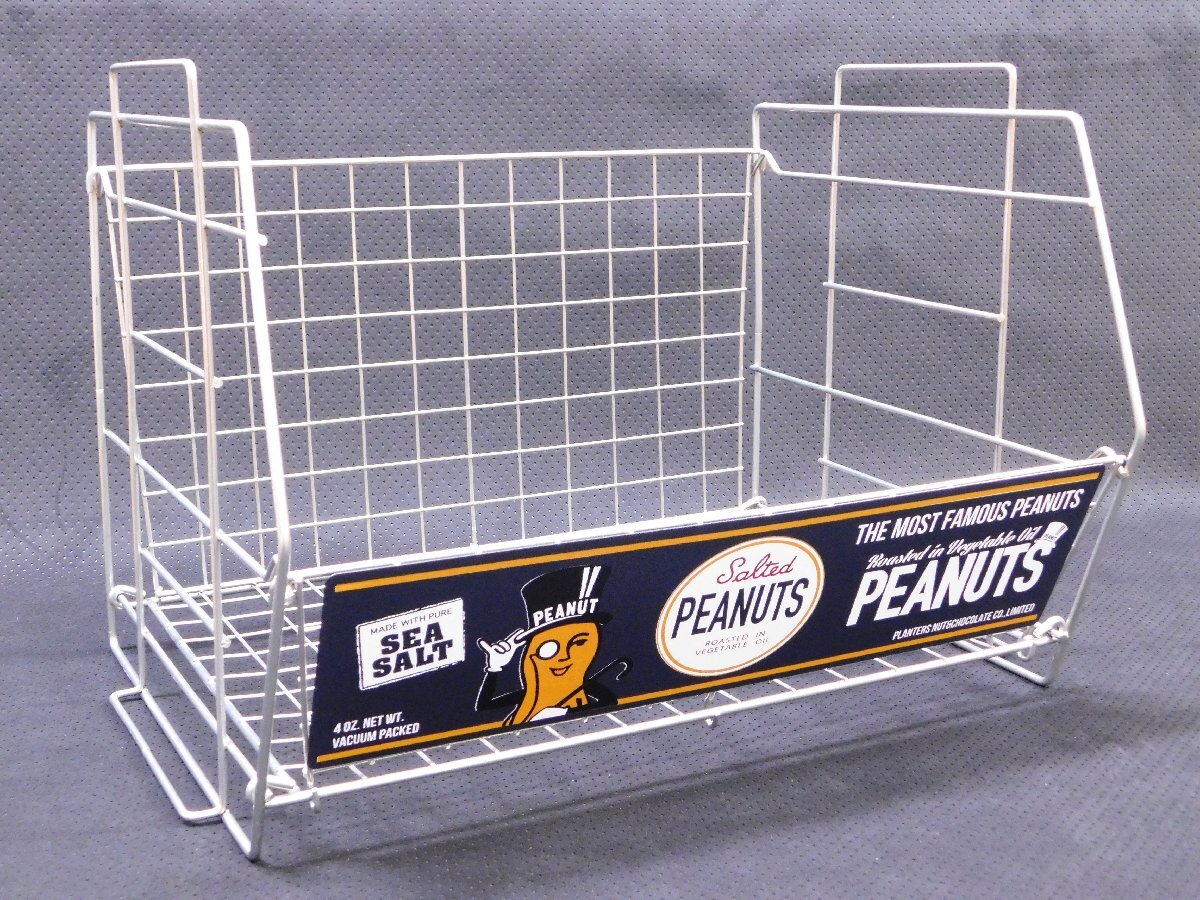 【PEANUT・ミスターピーナッツ】※《USA ワイヤーラック》 アメリカン雑貨 スタッキング可能 見せる収納拍卖