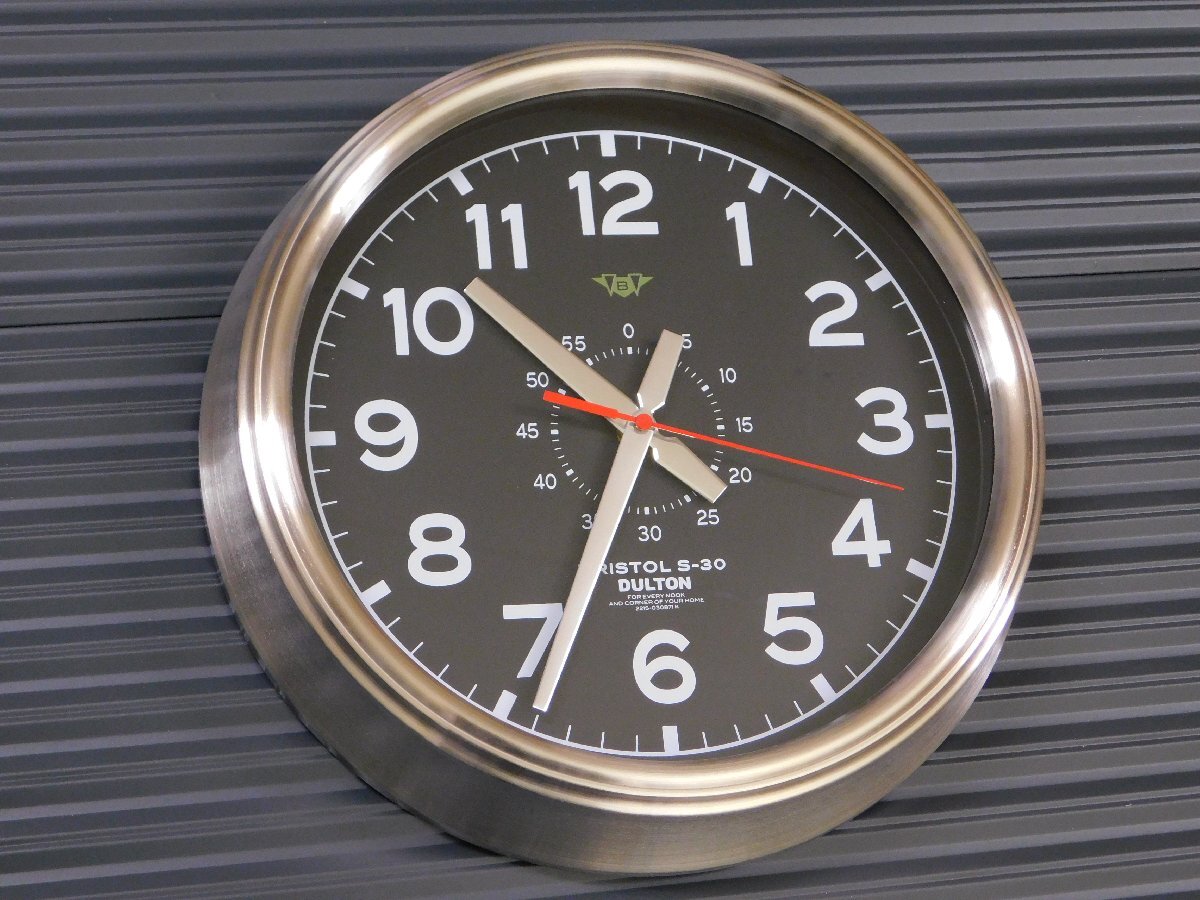 【DULTON・ダルトン】※《ウォールクロック/BRISTOL S-30 ブラック》 ブリストル K725-925BD拍卖