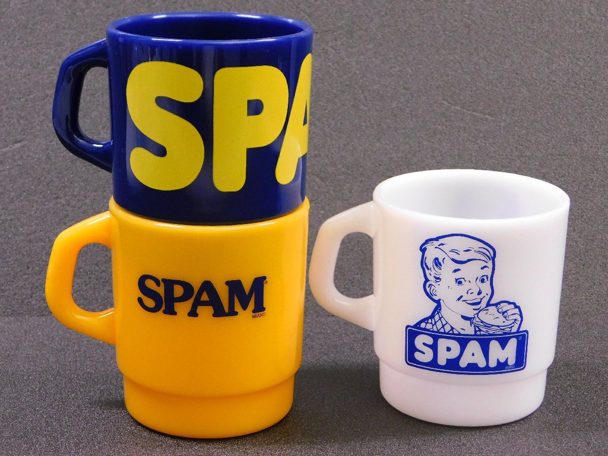 【SPAM・スパム】※《スタッキングマグカップ・容量330ml / 3個セット》 プラスチック製 アメリカン雑貨拍卖