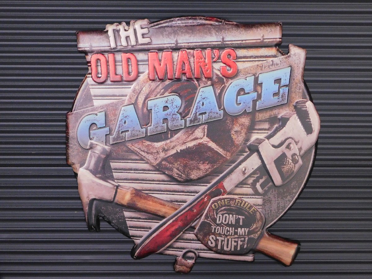 【Rat Garage】※《エンボスメタルサイン》 ガレージ アメリカン雑貨 エンボス看板 ブリキ看板 90拍卖