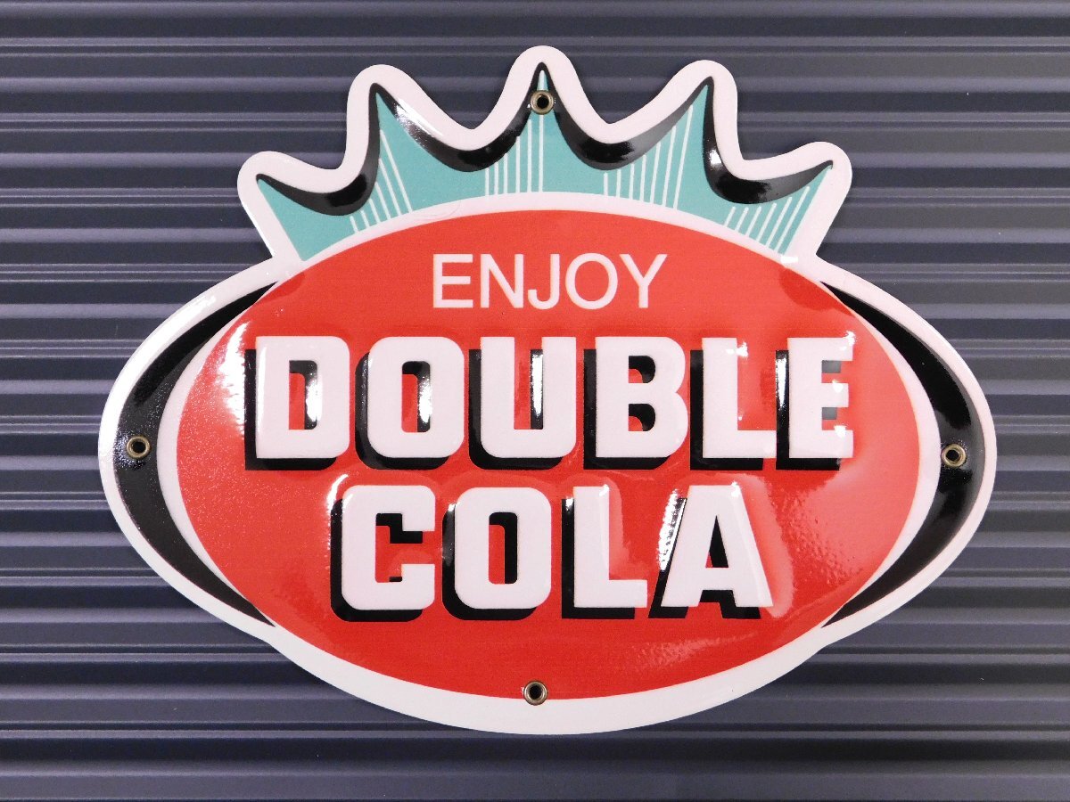 ◆送料無料◆【DOUBLE COLA・ダブルコーラ】※《ミニエンボスメタルサイン》 アメリカン雑貨 エンボス看板 ブリキ看板 129拍卖