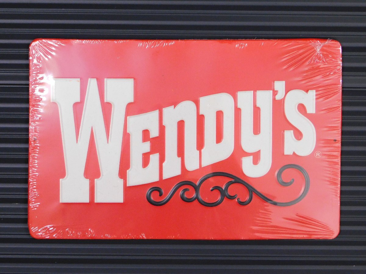 【Wendy's・ウェンディーズ】※《エンボスメタルサイン》 アメリカン雑貨 エンボス看板 ブリキ看板 21拍卖