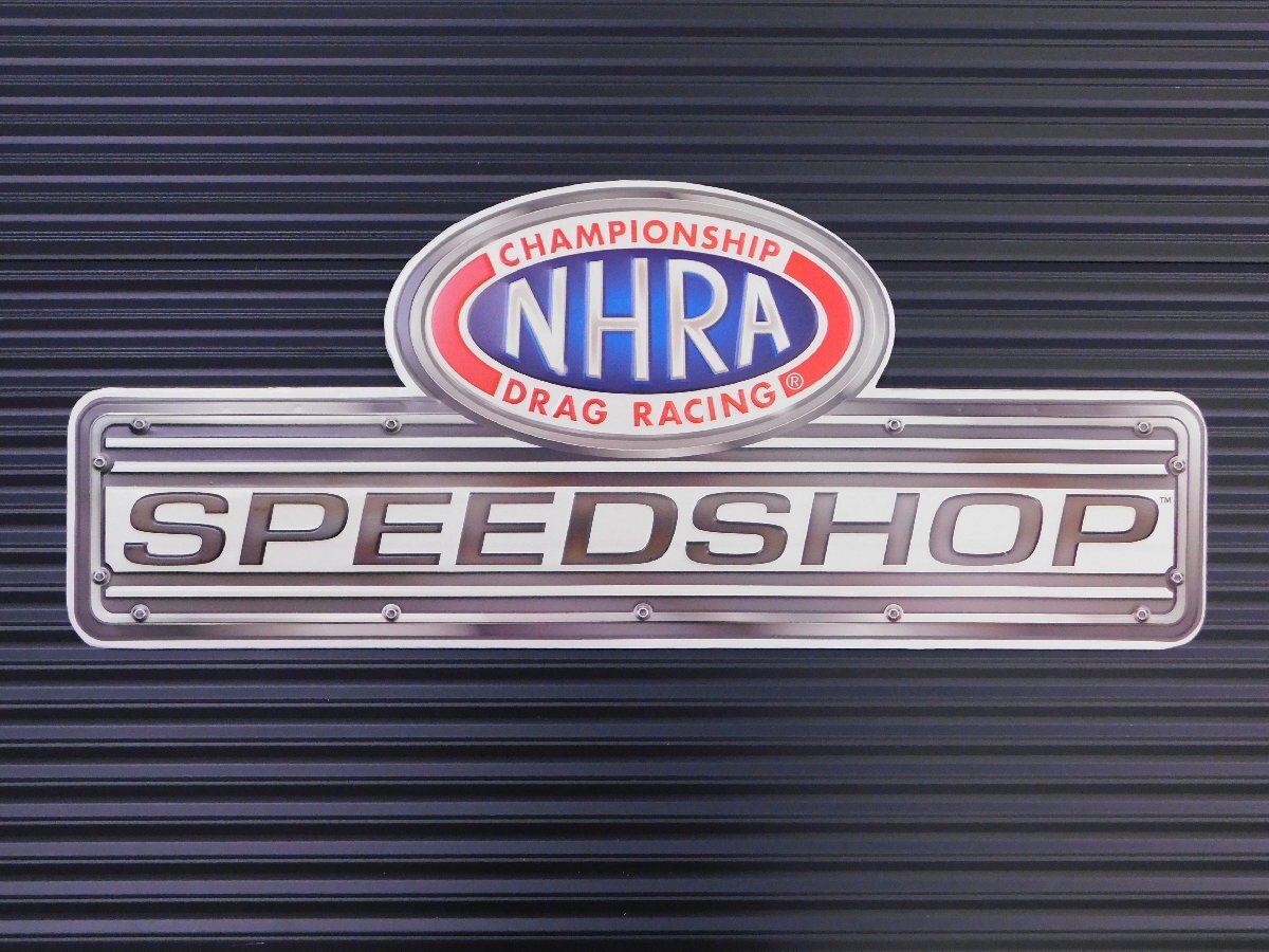 【NHRA SPEEDSHOP・全米ホットロッド協会】※《エンボスメタルサイン》 アメリカン雑貨 エンボス看板 ブリキ看板 59拍卖