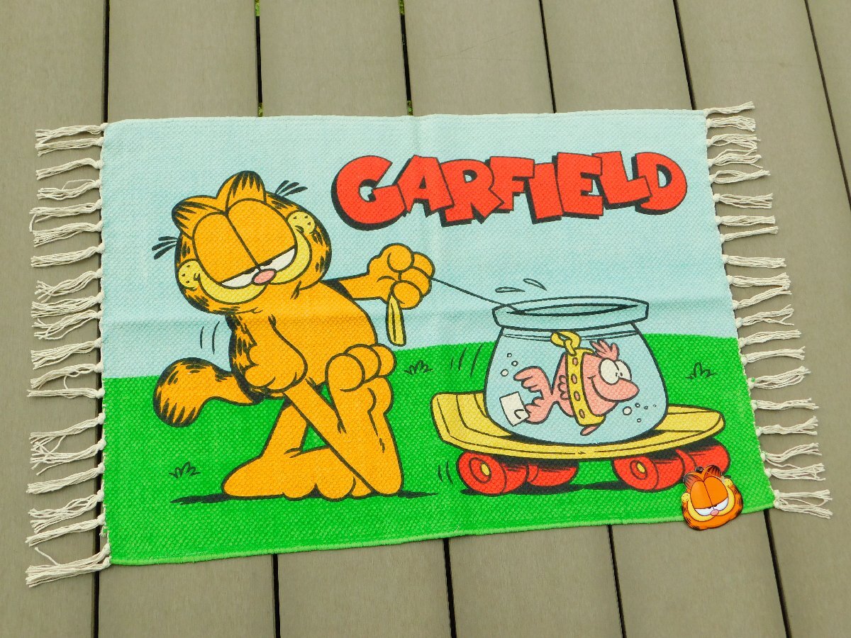 ◆送料無料◆【GARFIELD・ガーフィールド】※《コットンマット・500×700mm / 金魚の散歩 》 アメリカン雑貨 優しい肌触り拍卖
