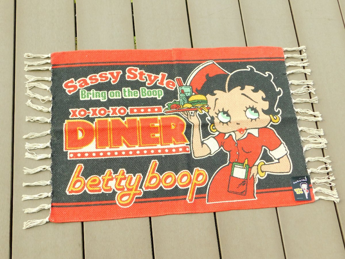 ◆送料無料◆【Betty Boop・ベティちゃん】※《コットンマット・500×700mm / DINER②》 アメリカン雑貨 優しい肌触り拍卖