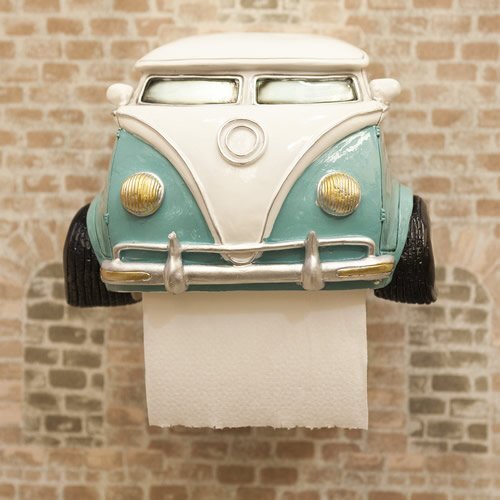 ◆送料\600◆【ワーゲンバス】※《トイレットペッパーホルダー/ターコイズ ブルー》 アメリカン雑貨 レトロカー カーヘッド 拍卖