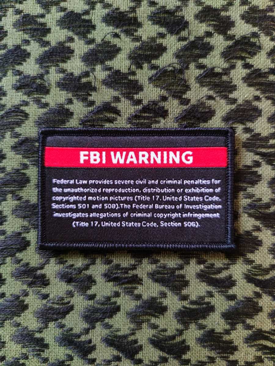 FBI WARNING ワッペン ベルクロ サバゲー  パッチ拍卖
