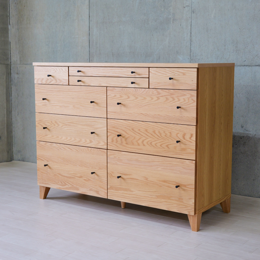 CLASSE サーラ 120ドロワー チェスト レグナテック 北欧 おしゃれ オーク 楢 ナラ 天然木 ナチュラル たんす タンス拍卖