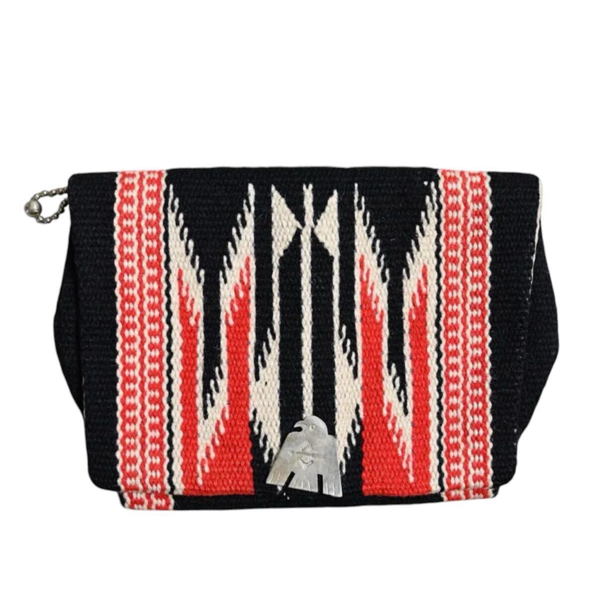 超希少!VTG 1940'S OLD BLACK CHIMAYO PURSE T-BIRD NAVAJO NATIVE AMERICAN USA MADEビンテージブラックチマヨパースサンダーバードナバホ拍卖
