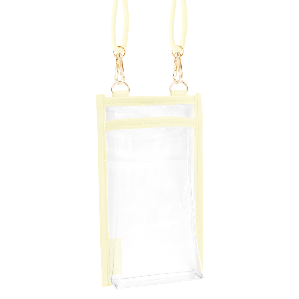 ☆ レモンイエロー ☆ クリアスマホショルダー クリアバッグ ショルダー 推し活 バッグ ビニールバッグ ミニ スマホショルダーバッグ拍卖
