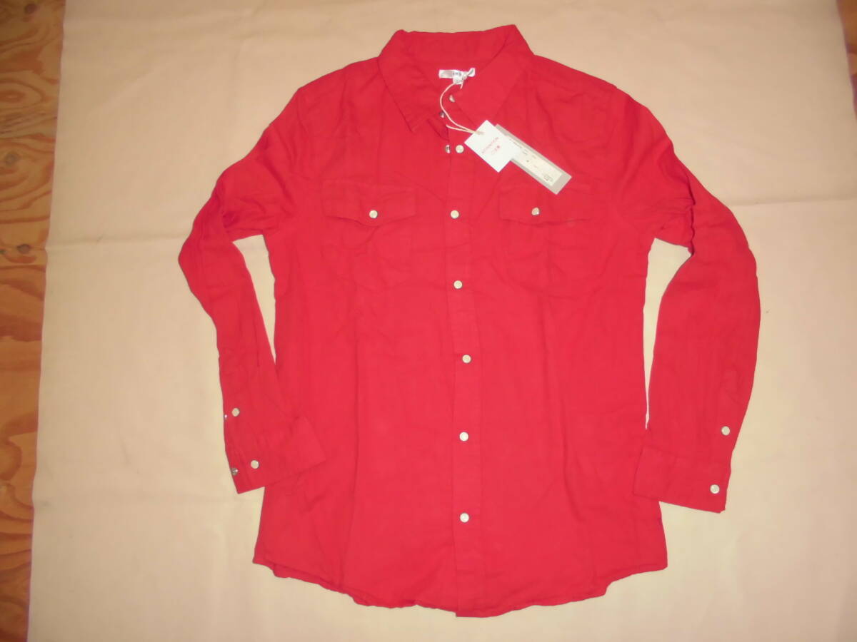 imp ネル生地 ウエスタンシャツ Lレッド拍卖
