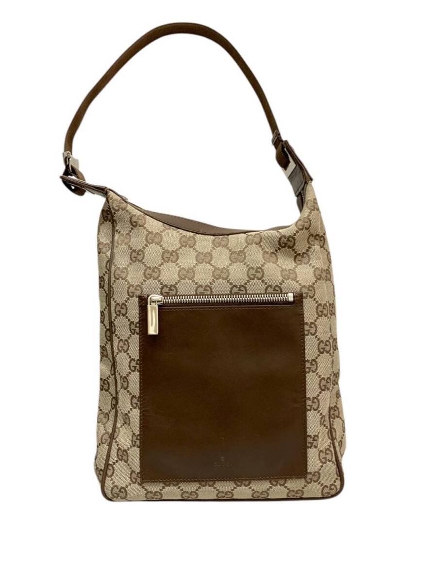 GUCCI (グッチ) ハンドバッグ GGキャンバス レザー 019 0537 ブラウン シルバー ブランド/043拍卖