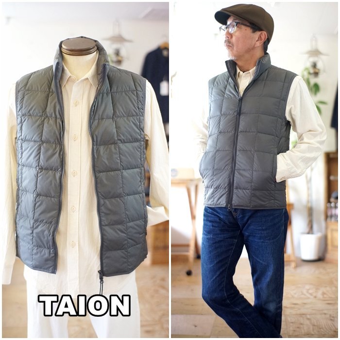 TAION タイオン ハイネック インナーダウンベスト ベスト ダウン 002WZ メンズベスト サイズXL拍卖