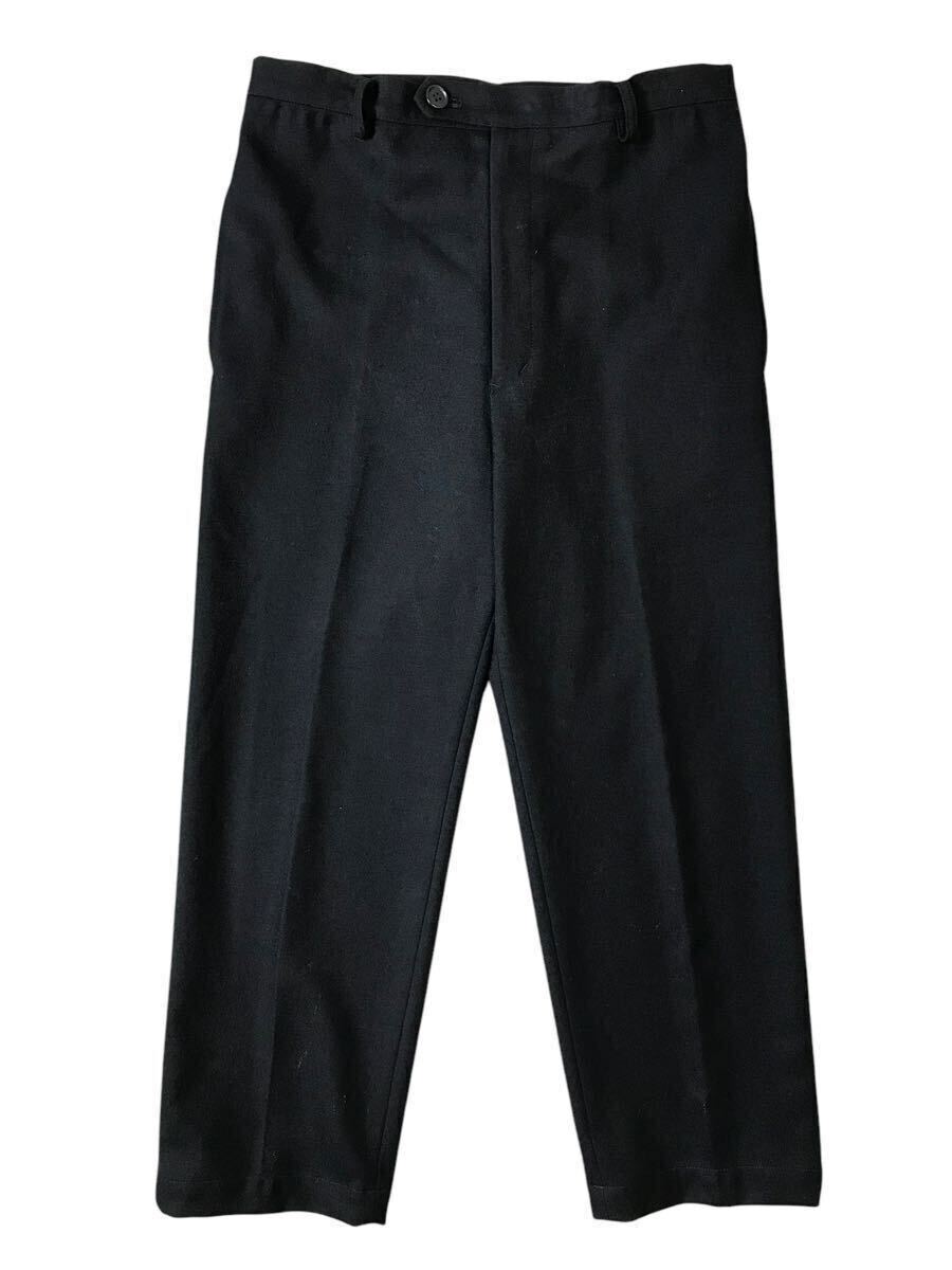 (D) Y's ワイズ ヨウジヤマモト ウール パンツ 3 ブラック スラックス (ma)拍卖