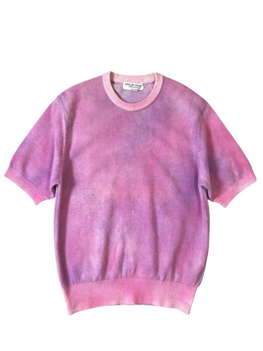 (D) robe de chambre COMME des GARCONS ローブドシャンブル コムデギャルソン AD1991 90s ウール ナイロン ニット ピンク系 セーター (ma)拍卖