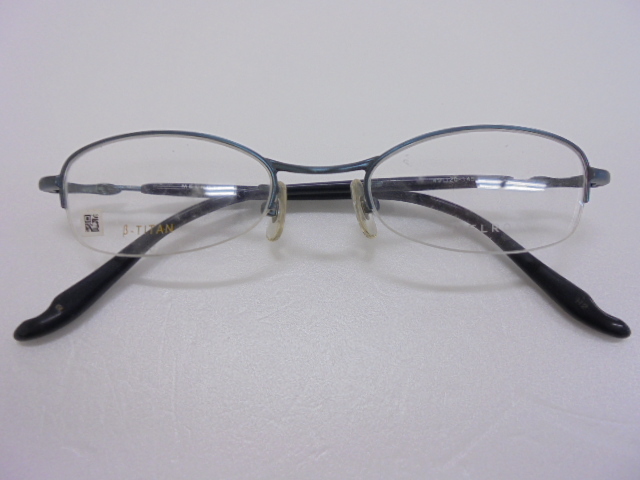 【KCM】glas-99★展示品★【MELROSE/メルローズ】メガネフレーム ハーフリム MR-3119 49□20-145 チタン 眼鏡/めがね拍卖