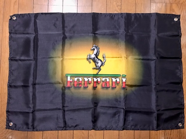 送料無料!お部屋に!かっこいい フェラーリFERRARIトリコロゴ タペストリーフラッグ 通常サイズ 458 F12 430 355 モデナ 488拍卖
