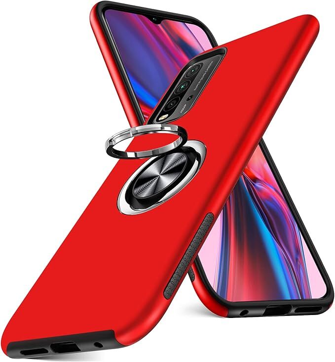 Xiaomi Redmi 9T/Redmi Note9 4G ケース リング付き 耐衝撃 スタンド 全面保護ケース 車載スタンド対応 360度回転 薄型 PC 衝撃防止 拍卖