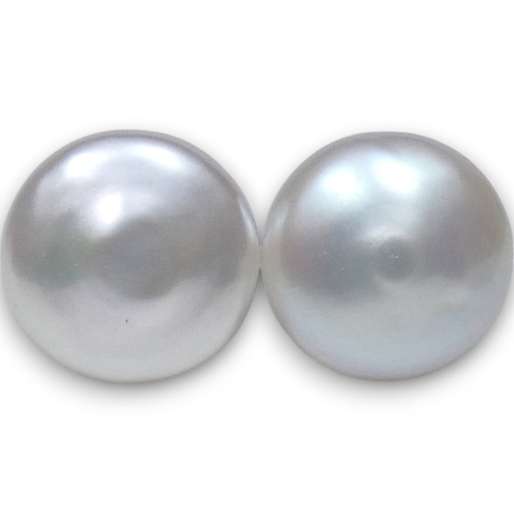 本真珠ピアス(イヤリング)約13mmUP ボリューム コイン型パールA460 特選パール 限定価格拍卖